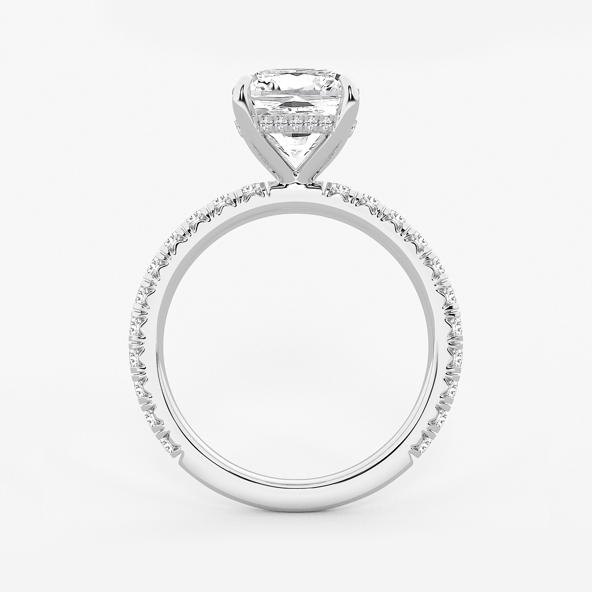 Additional Image 1 for  4 1/3 ctw Cushion Lab Grown Diamond Bridal Set