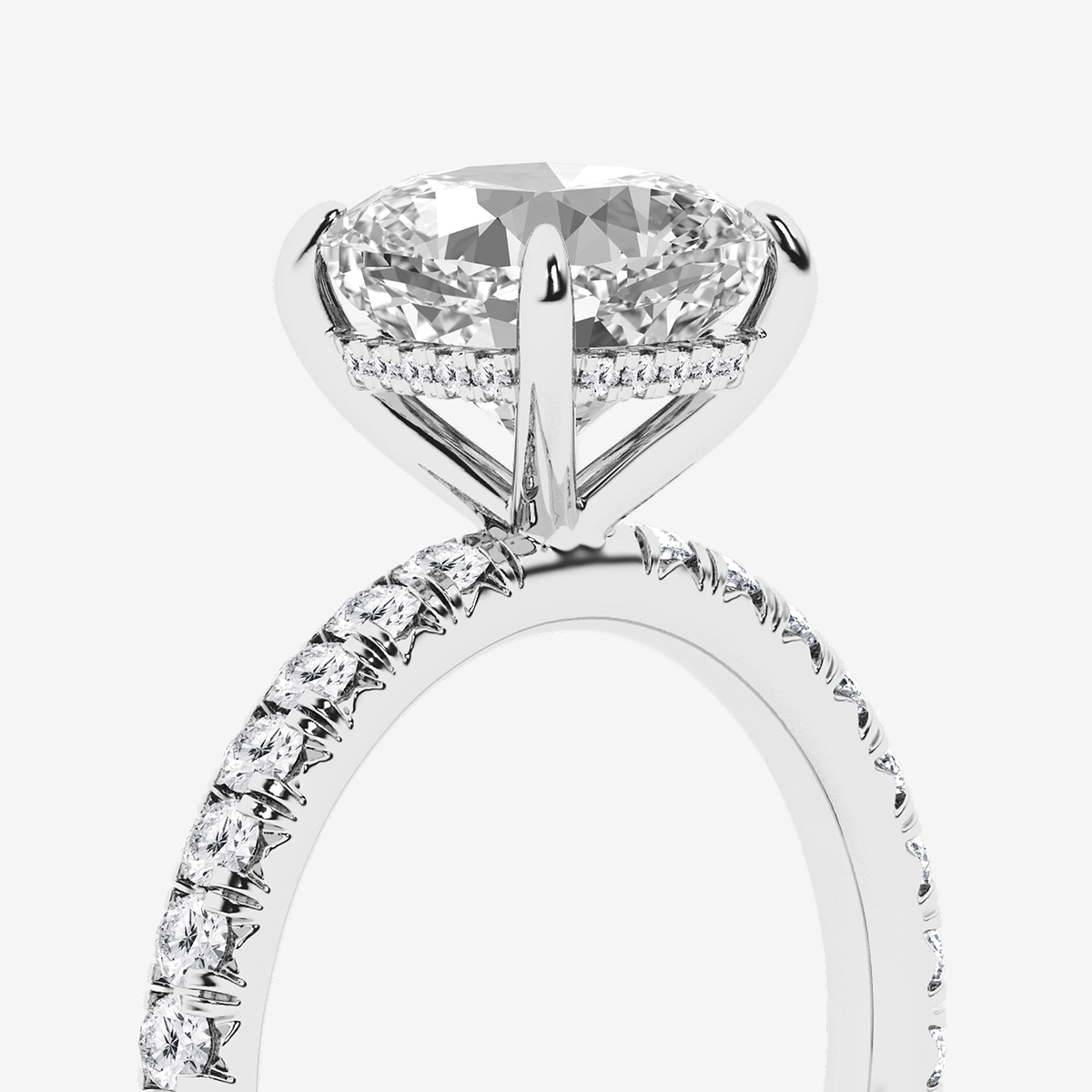 Additional Image 2 for  4 1/3 ctw Cushion Lab Grown Diamond Bridal Set