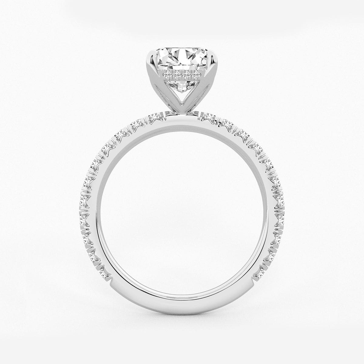 4 1/3 ctw Emerald Lab Grown Diamond Bridal Set 14K White Gold, E+, VS1+