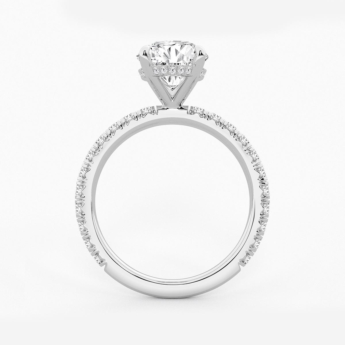 4 1/3 ctw Oval Lab Grown Diamond Bridal Set Platinum, E, VS1