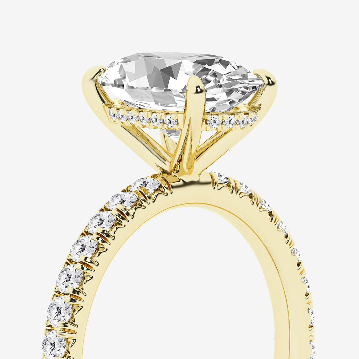 Additional Image 2 for  4 1/3 ctw Oval Lab Grown Diamond Bridal Set