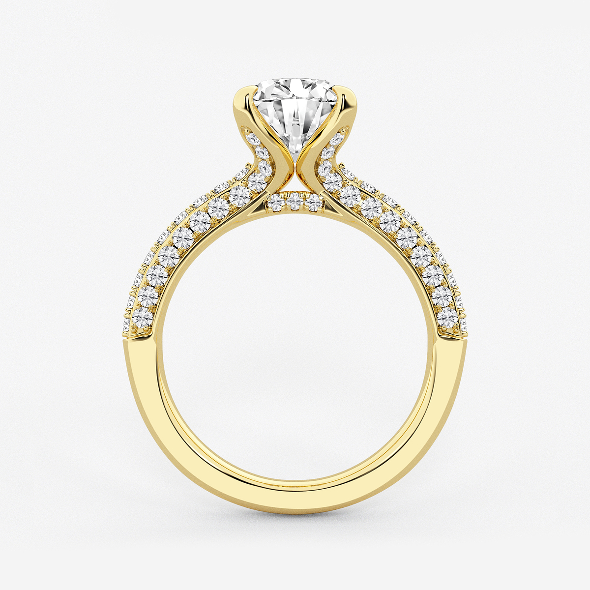 Additional Image 1 for  3 1/8 ctw Round Lab Grown Diamond Micro Pave Bridal Set