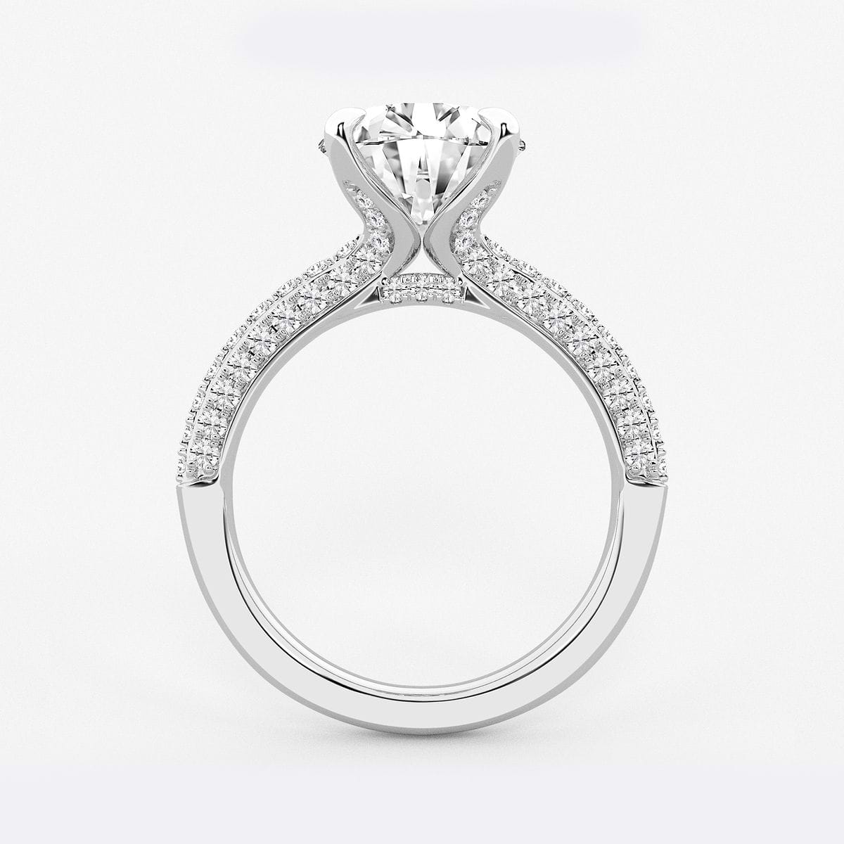 Additional Image 1 for  4 1/8 ctw Round Lab Grown Diamond Micro Pave Bridal Set