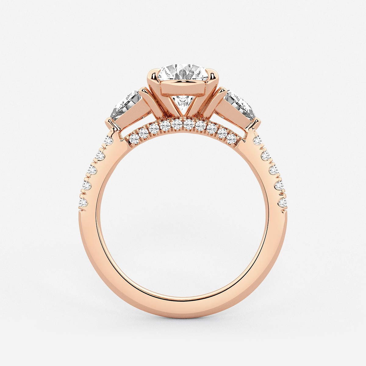 Additional Image 1 for  3 1/4 ctw Oval Lab Grown Diamond Three-Stone Bridal Set