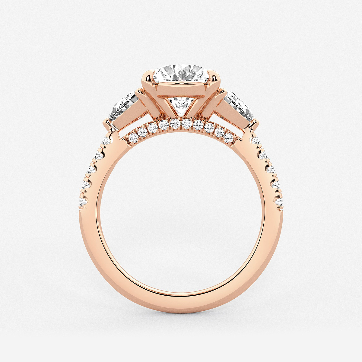 Additional Image 1 for  3 3/4 ctw Oval Lab Grown Diamond Three-Stone Bridal Set