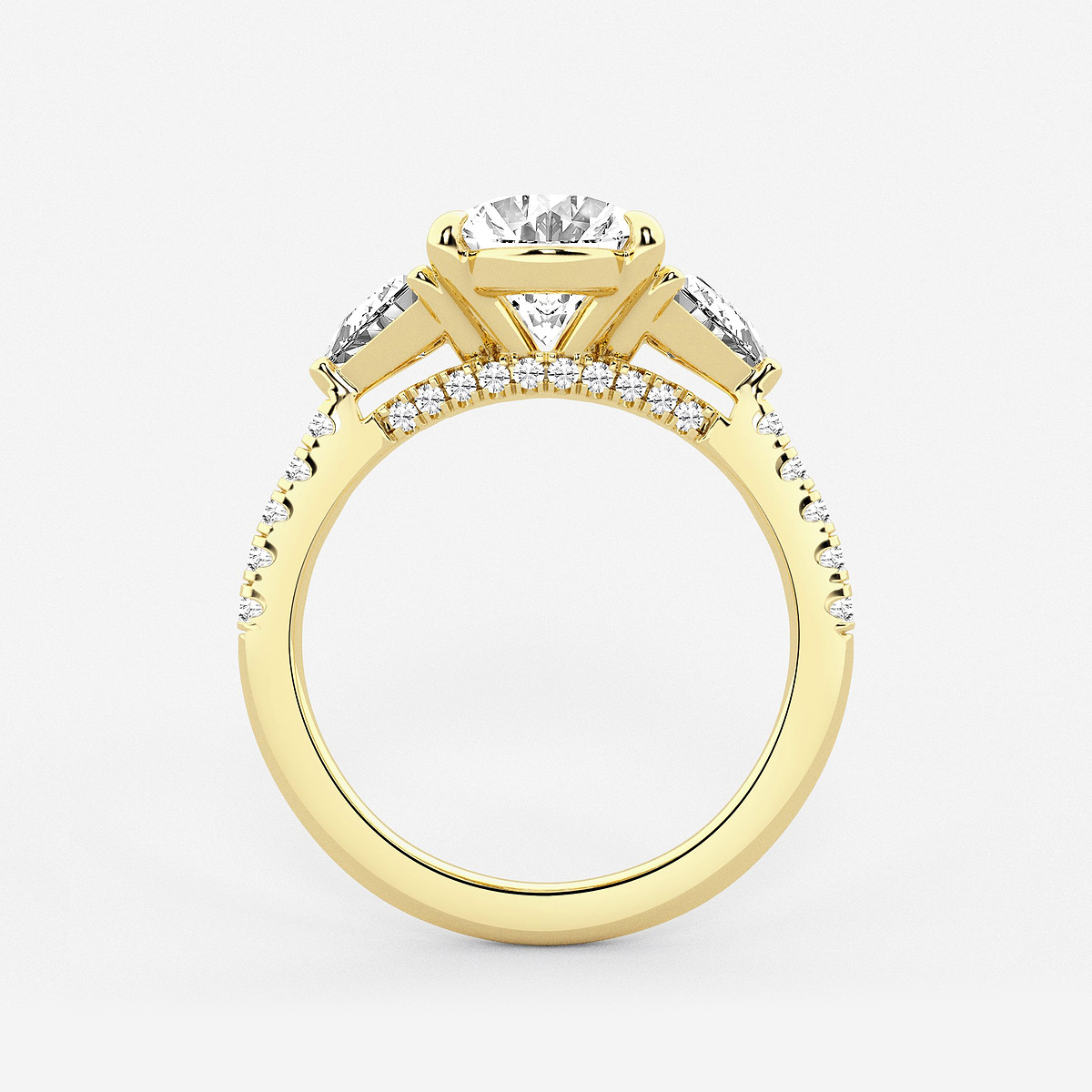 Additional Image 1 for  3 3/4 ctw Oval Lab Grown Diamond Three-Stone Bridal Set