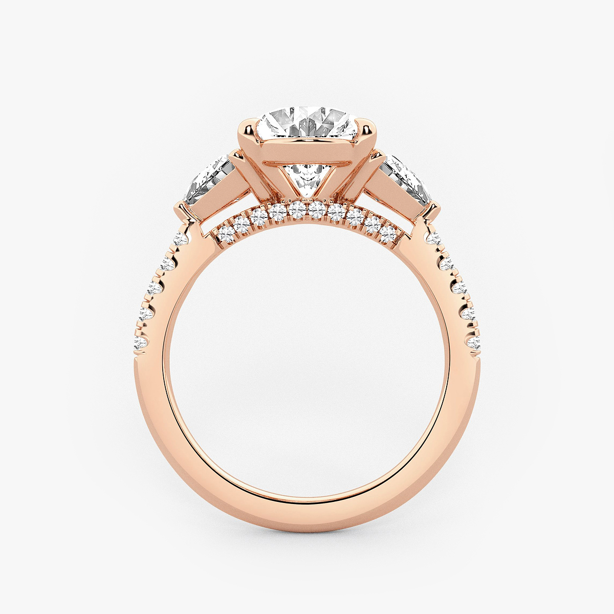 Additional Image 1 for  4 1/4 ctw Oval Lab Grown Diamond Three-Stone Bridal Set