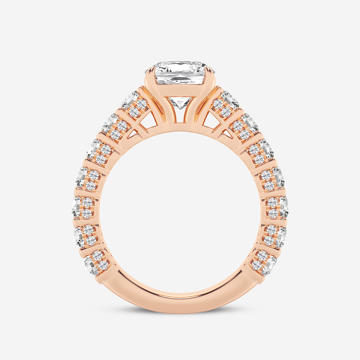 Additional Image 1 for  5 2/3 ctw Cushion Lab Grown Diamond Bridal Set