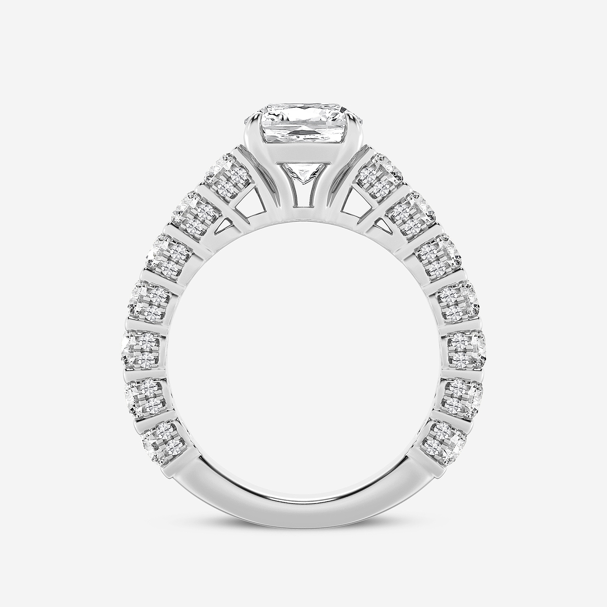 Additional Image 1 for  5 2/3 ctw Cushion Lab Grown Diamond Bridal Set