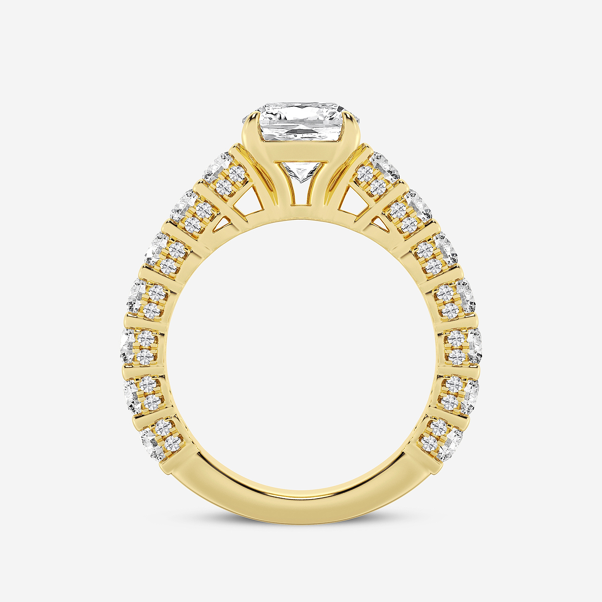 Additional Image 1 for  5 2/3 ctw Cushion Lab Grown Diamond Bridal Set
