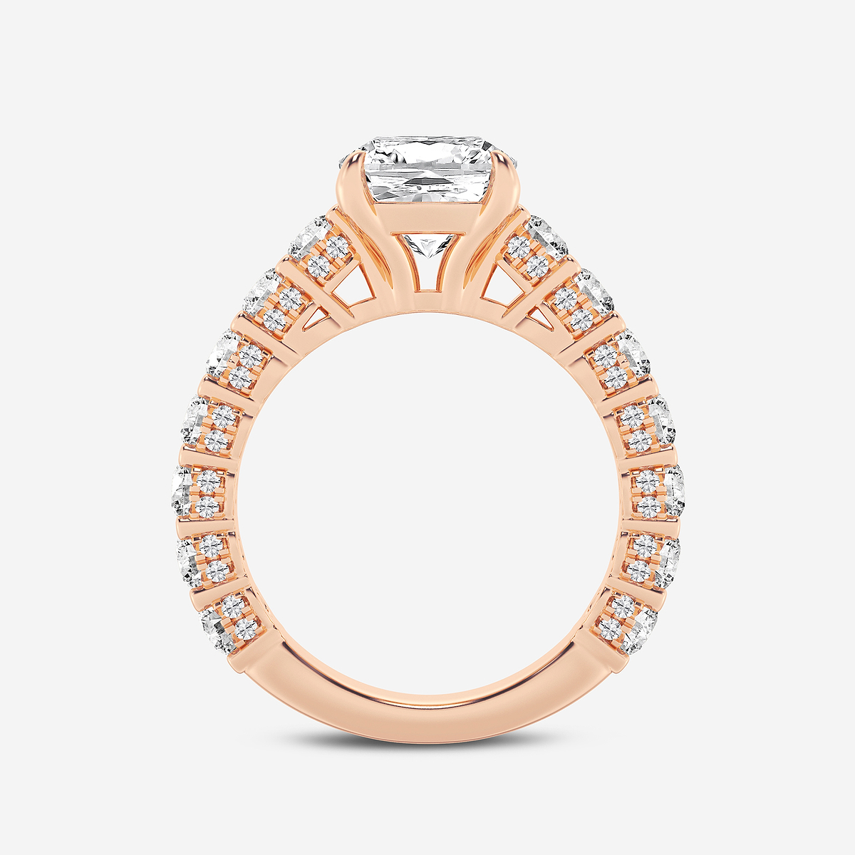 Additional Image 1 for  6 1/6 ctw Cushion Lab Grown Diamond Bridal Set