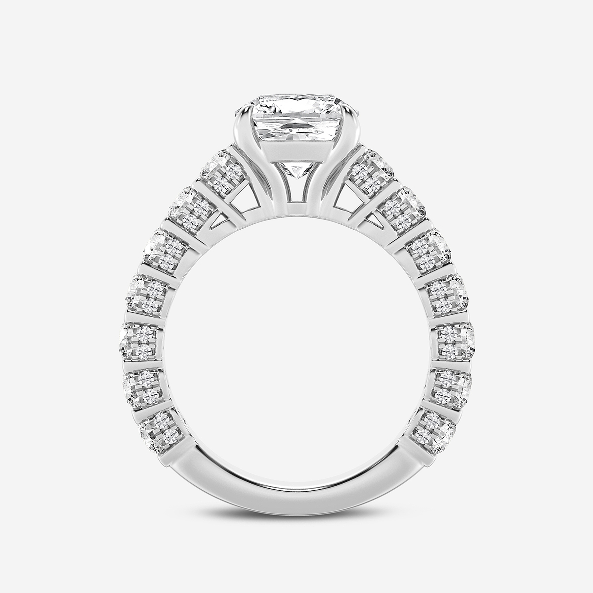 Additional Image 1 for  6 1/6 ctw Cushion Lab Grown Diamond Bridal Set