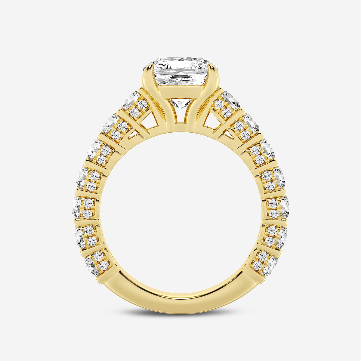 Additional Image 1 for  6 1/6 ctw Cushion Lab Grown Diamond Bridal Set