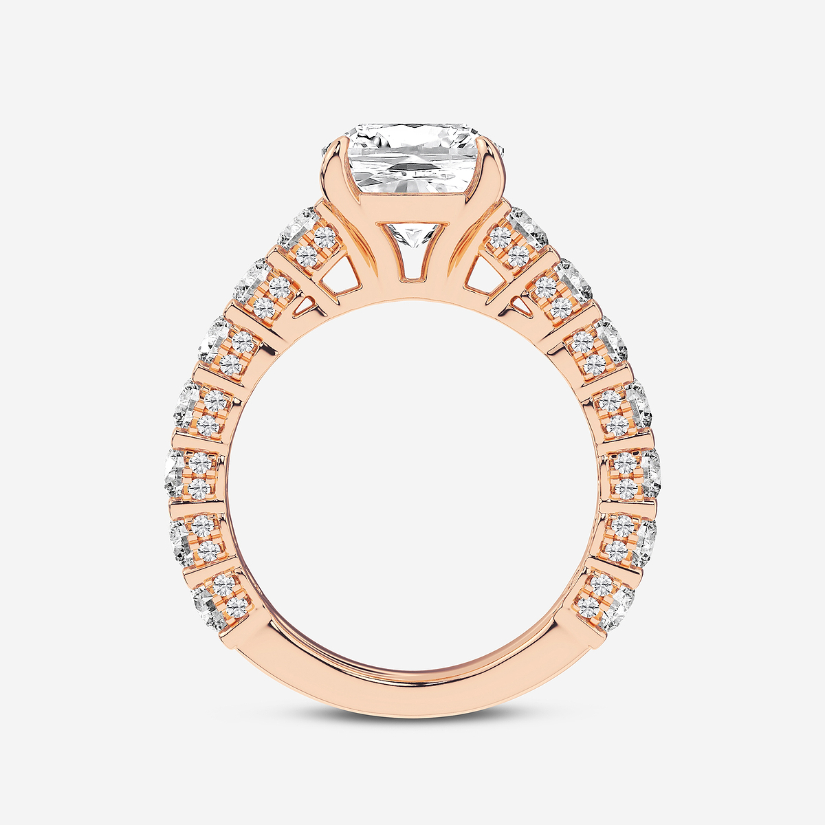 Additional Image 1 for  6 2/3 ctw Cushion Lab Grown Diamond Bridal Set