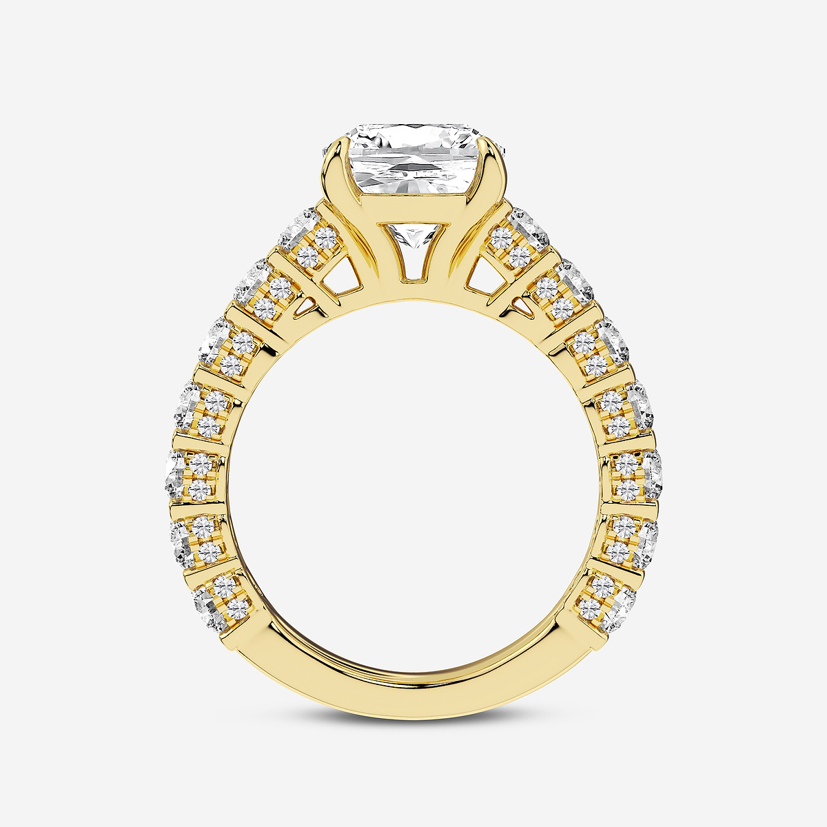 Additional Image 1 for  6 2/3 ctw Cushion Lab Grown Diamond Bridal Set
