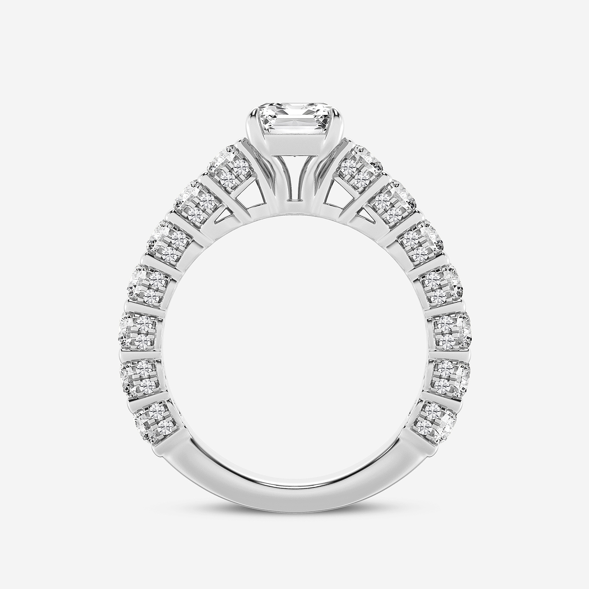 Additional Image 1 for  5 2/3 ctw Emerald Lab Grown Diamond Bridal Set