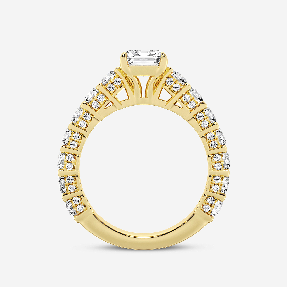 Additional Image 1 for  5 2/3 ctw Emerald Lab Grown Diamond Bridal Set