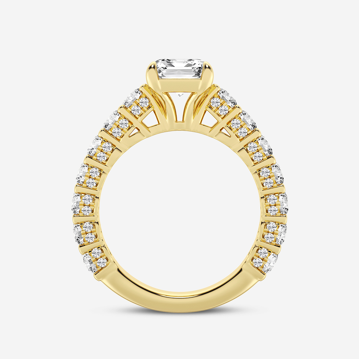 Additional Image 1 for  6 1/6 ctw Emerald Lab Grown Diamond Bridal Set