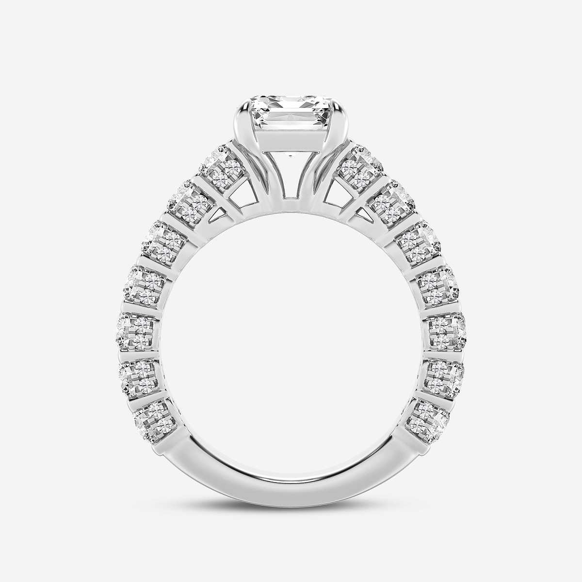 Additional Image 1 for  6 2/3 ctw Emerald Lab Grown Diamond Bridal Set