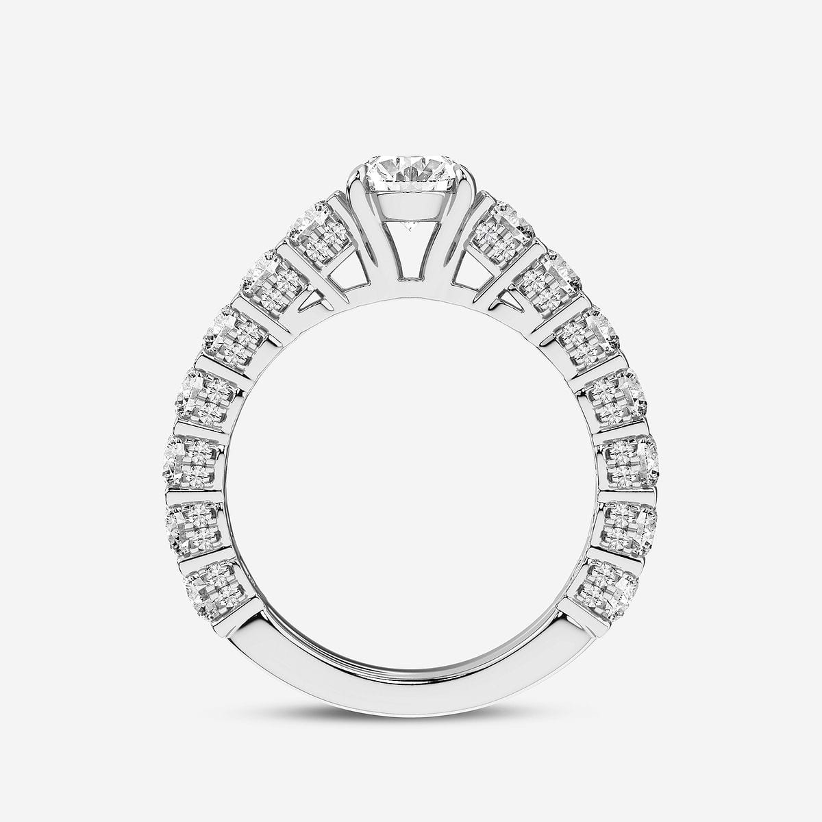 4 2/3 ctw Oval Lab Grown Diamond Bridal Set Platinum, F, VS2