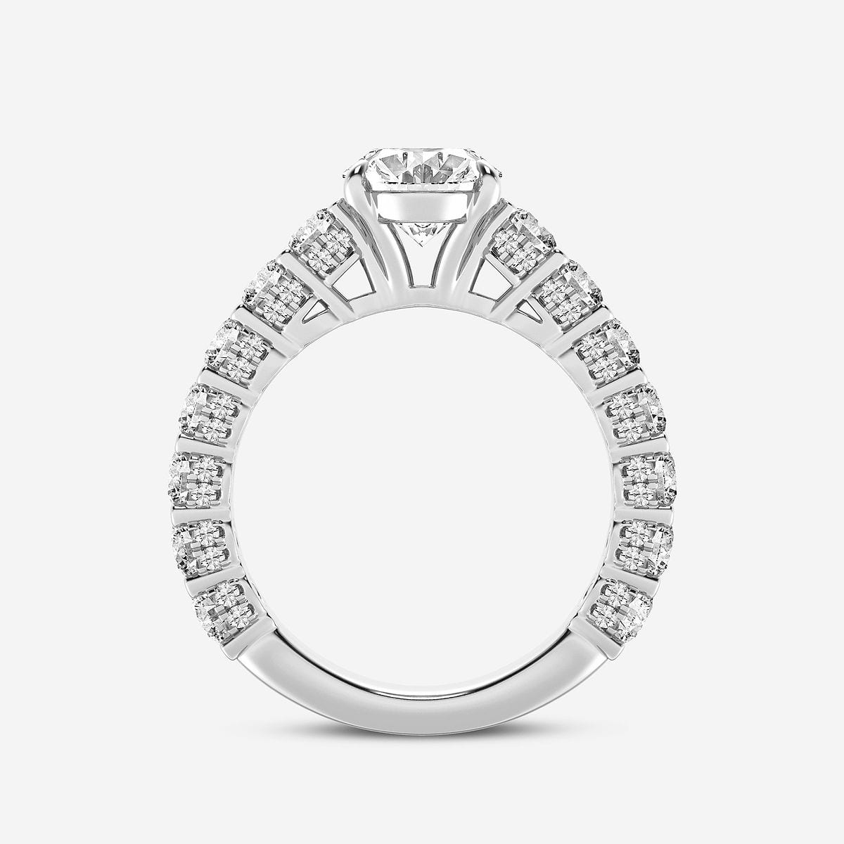 5 2/3 ctw Oval Lab Grown Diamond Bridal Set 14K White Gold, FG, VS2+