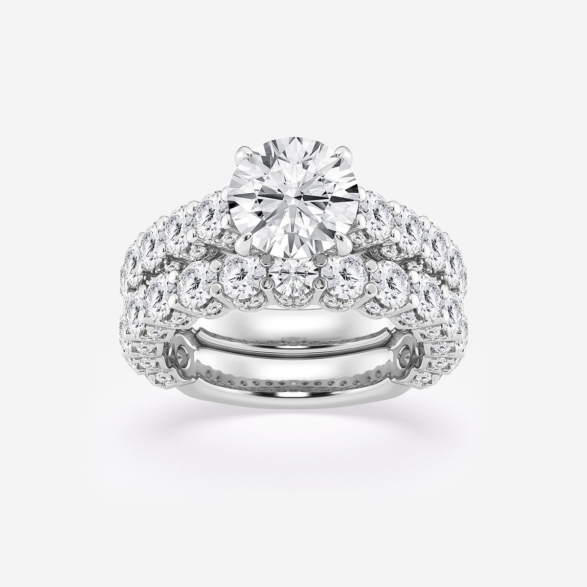 5 2/3 ctw Round Lab Grown Diamond Bridal Set