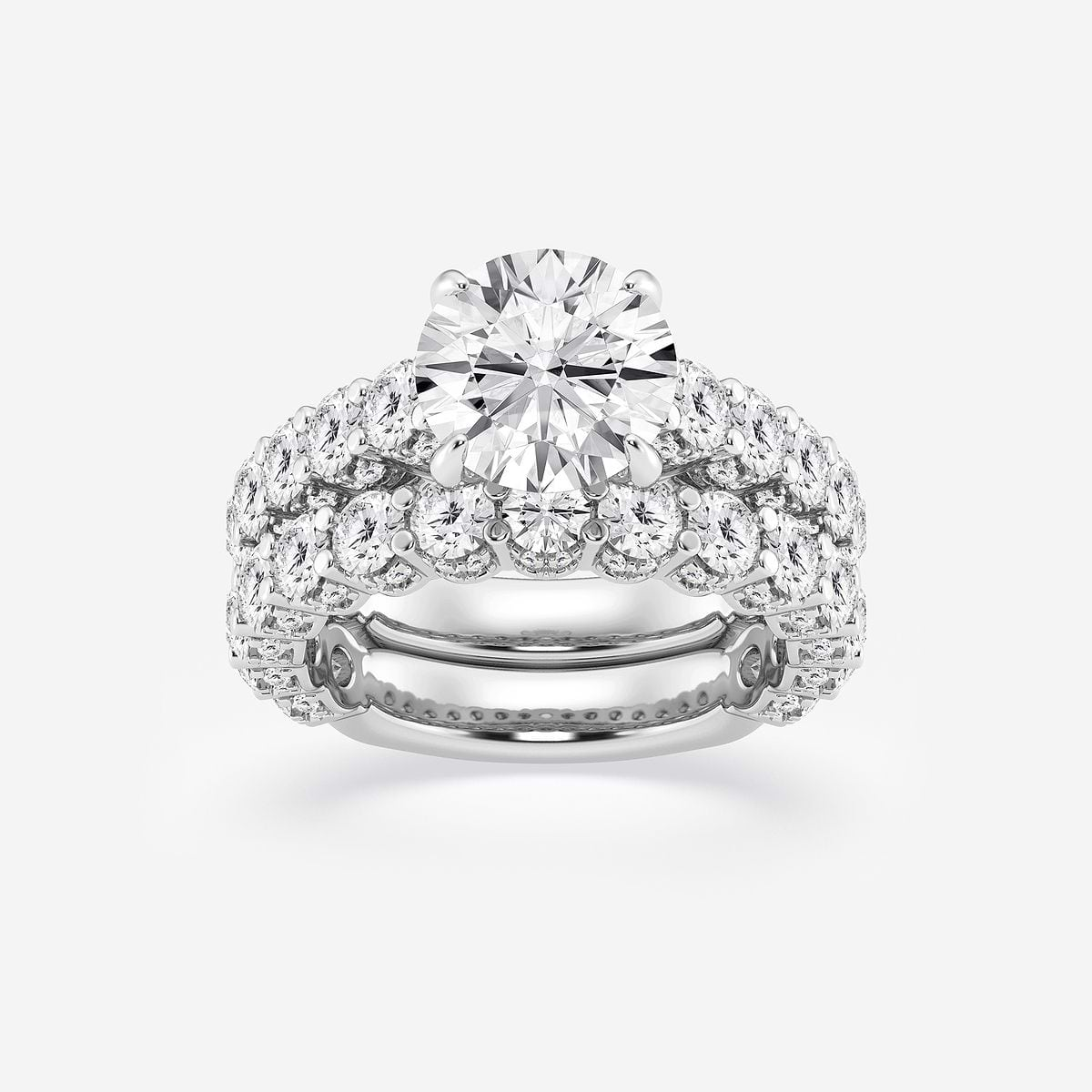 6 1 6 Ctw Round Lab Grown Diamond Bridal Set Grownbrilliance