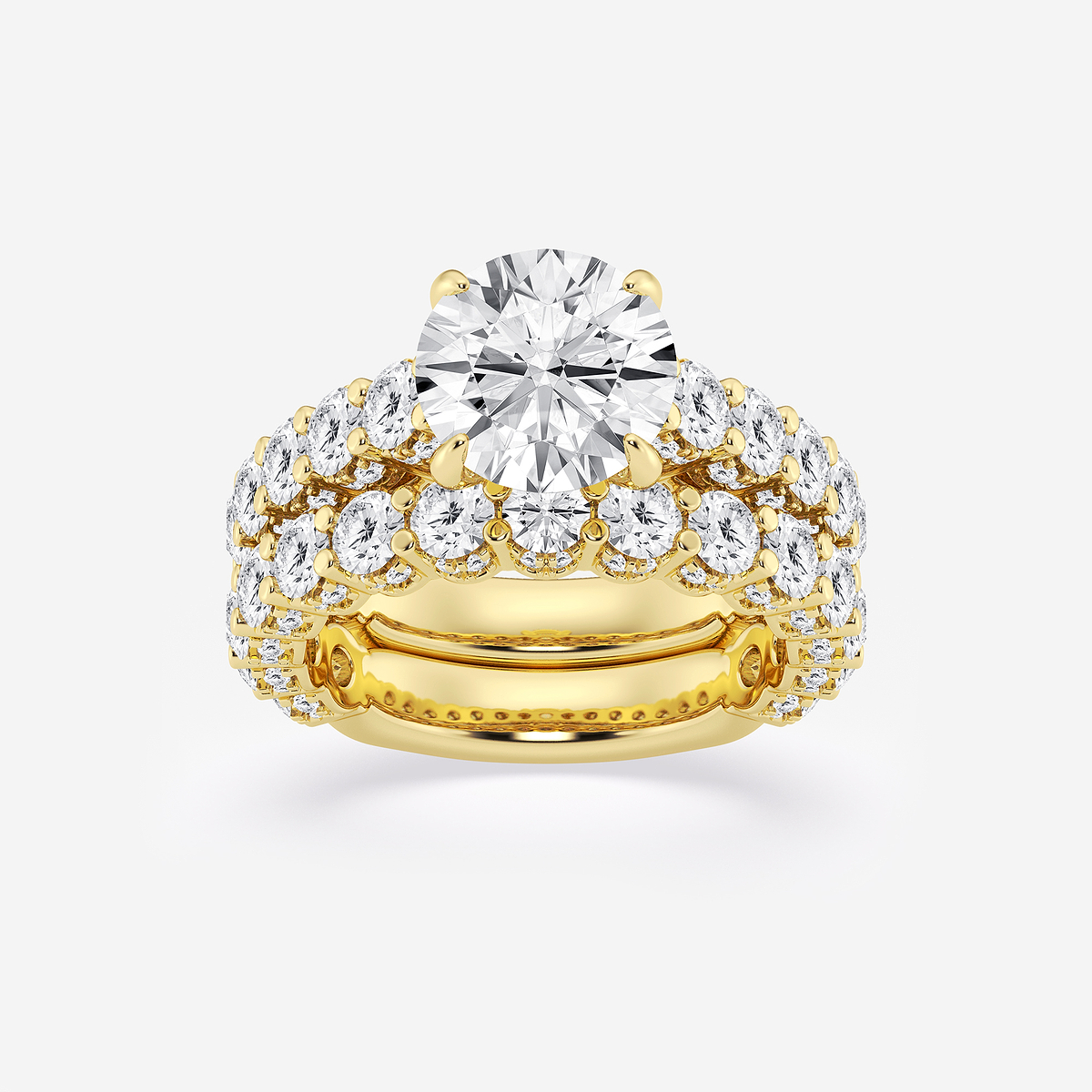 6 1/6 ctw Round Lab Grown Diamond Bridal Set