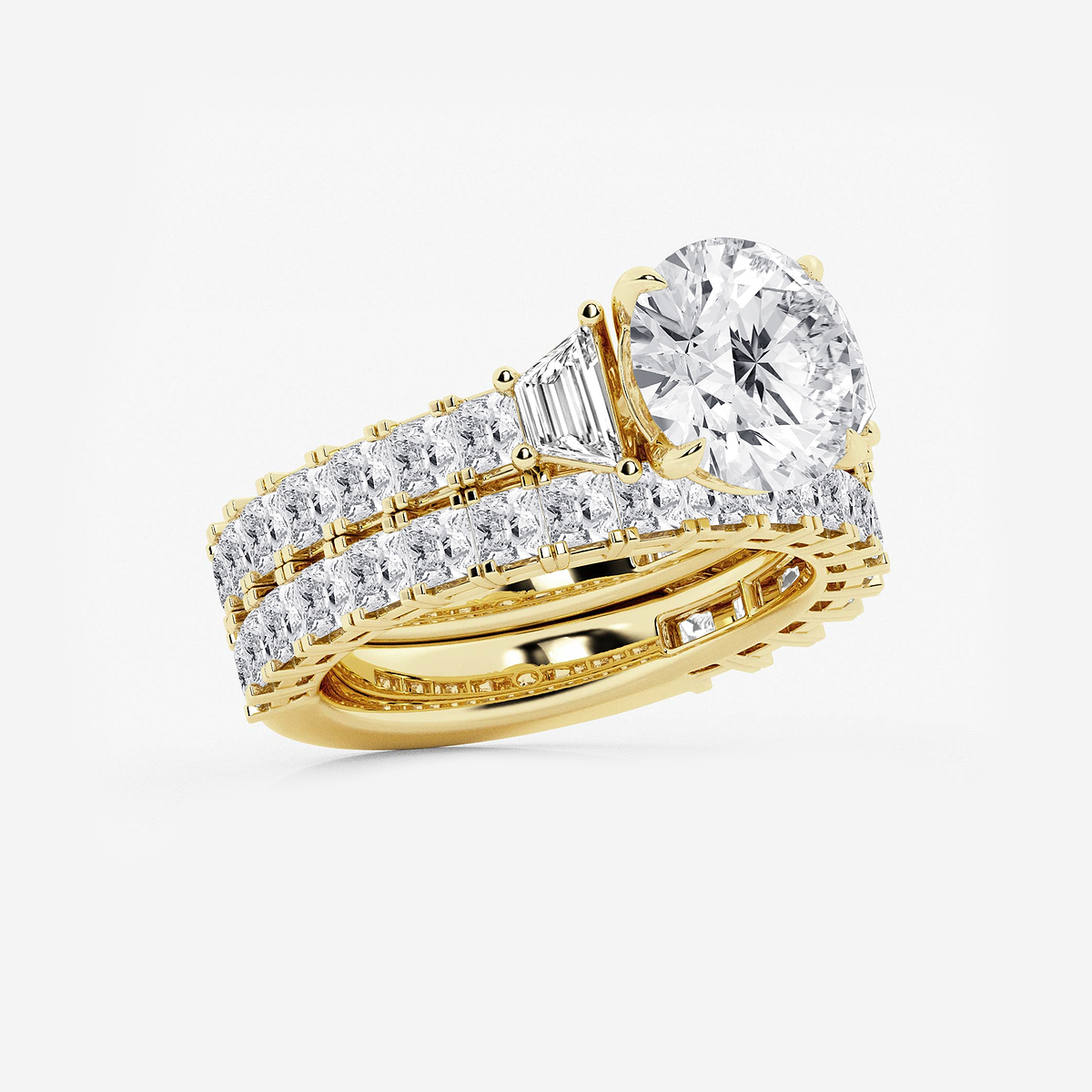 Additional Image 1 for  6 1/4 ctw Round Lab Grown Diamond Bridal Set