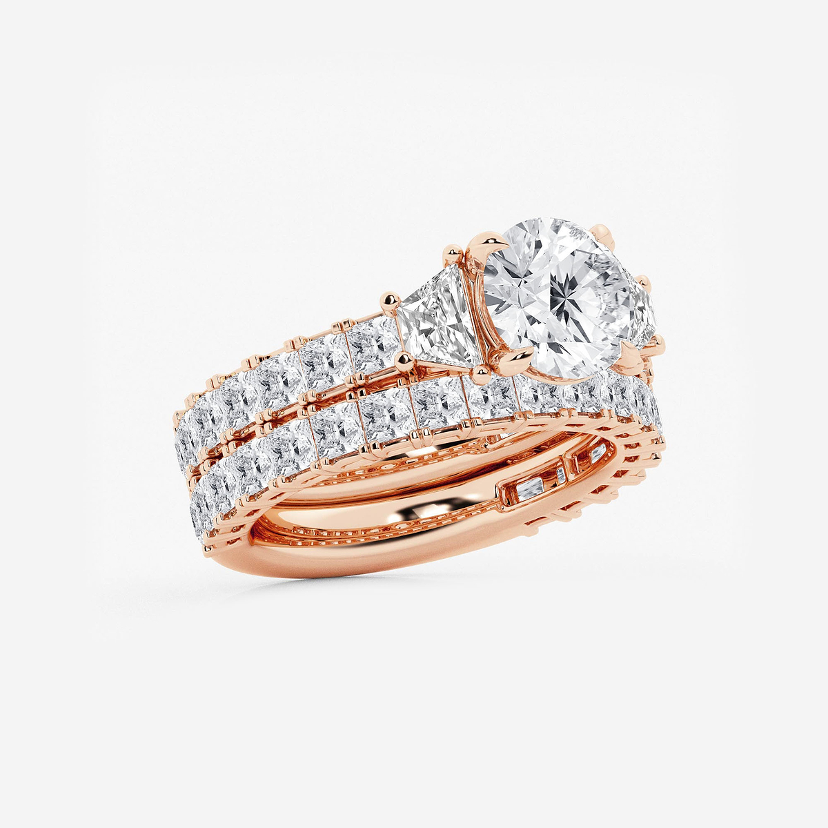 Additional Image 1 for  5 1/4 ctw Round Lab Grown Diamond Bridal Set