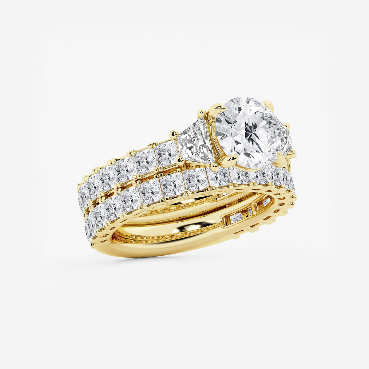 Additional Image 1 for  5 1/4 ctw Round Lab Grown Diamond Bridal Set