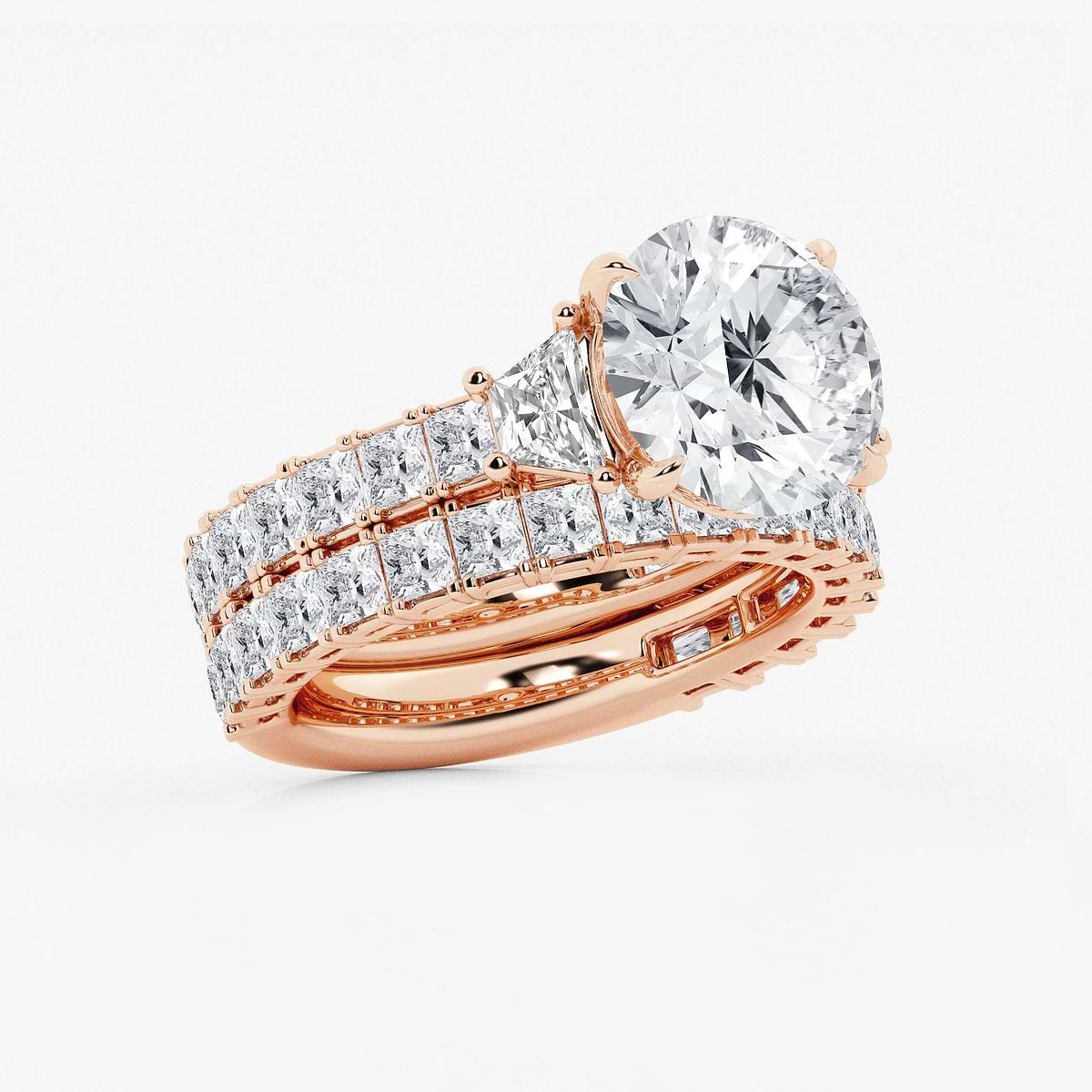 Additional Image 1 for  8 1/4 ctw Round Lab Grown Diamond Bridal Set