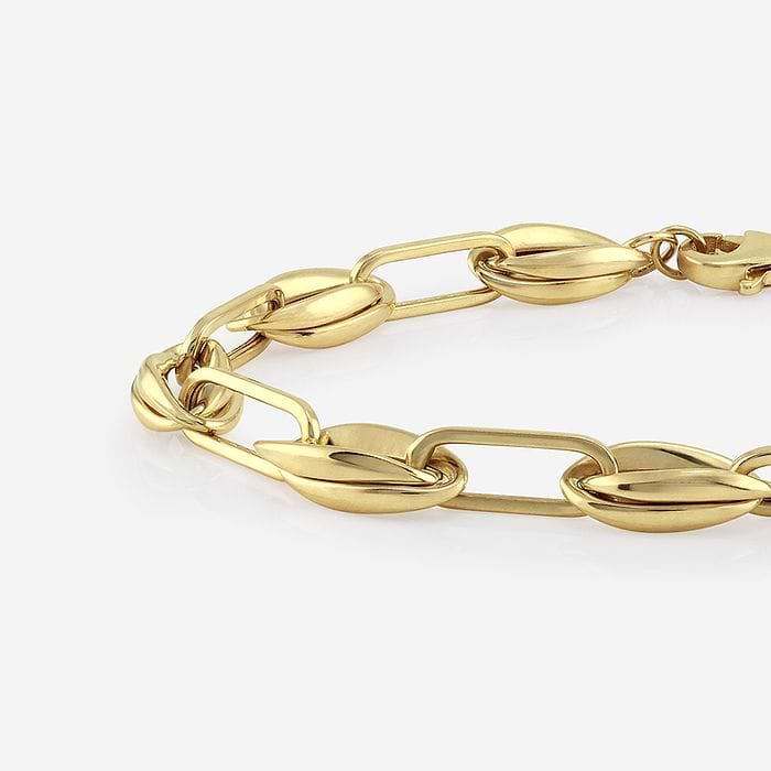 Plain Gold Interlink Bracelet