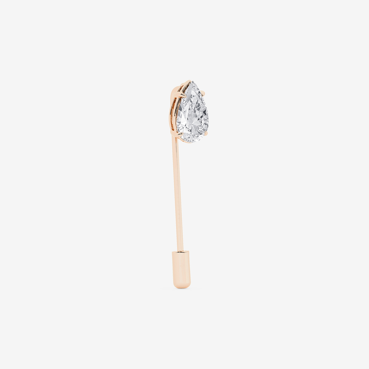 Additional Image 1 for  5 ctw Pear Lab Grown Diamond Solitaire Lapel Pin