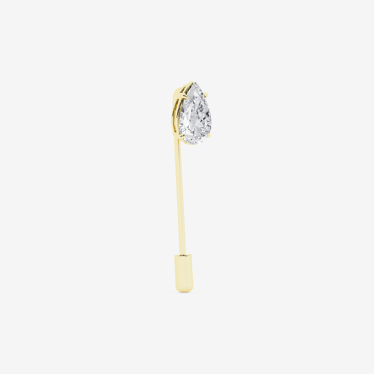 Additional Image 1 for  5 ctw Pear Lab Grown Diamond Solitaire Lapel Pin
