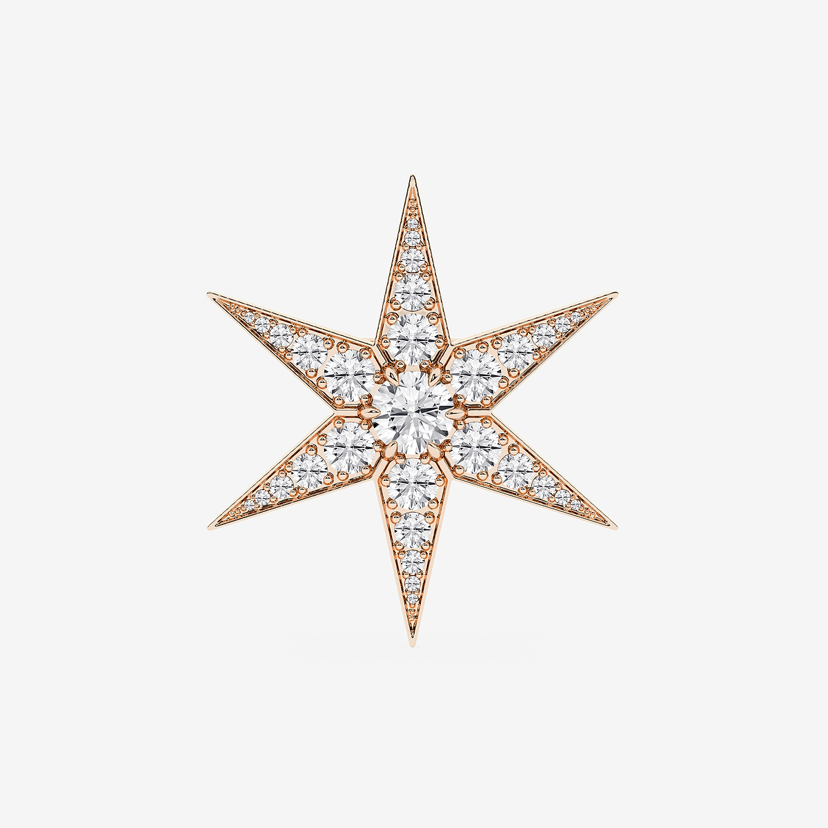 6 1/2 ctw Round Lab Grown Diamond Star Pin