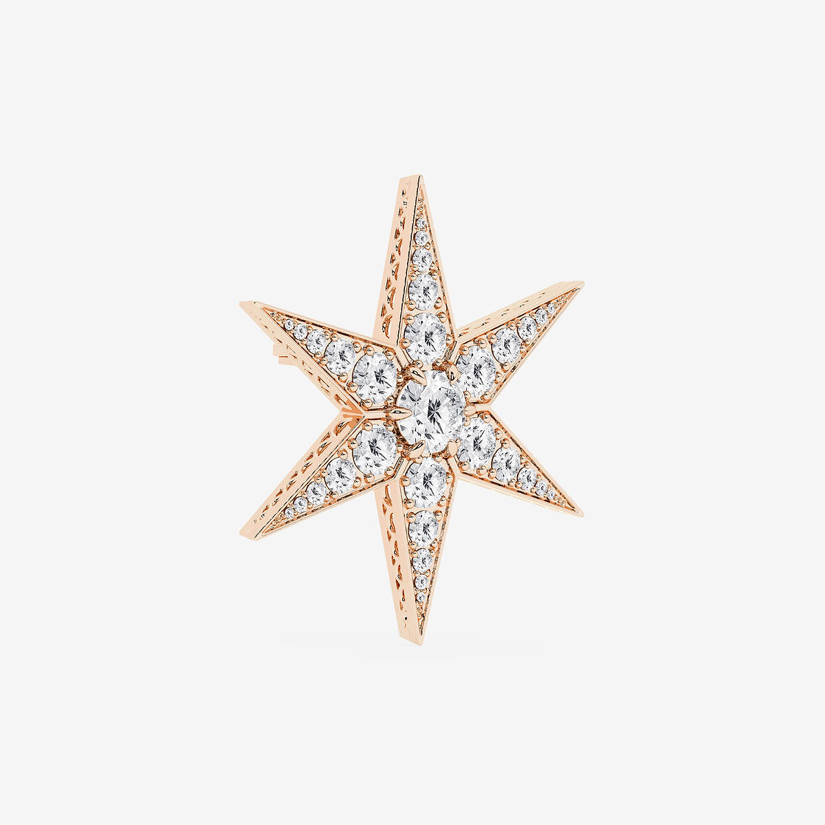 Additional Image 1 for  6 1/2 ctw Round Lab Grown Diamond Star Pin