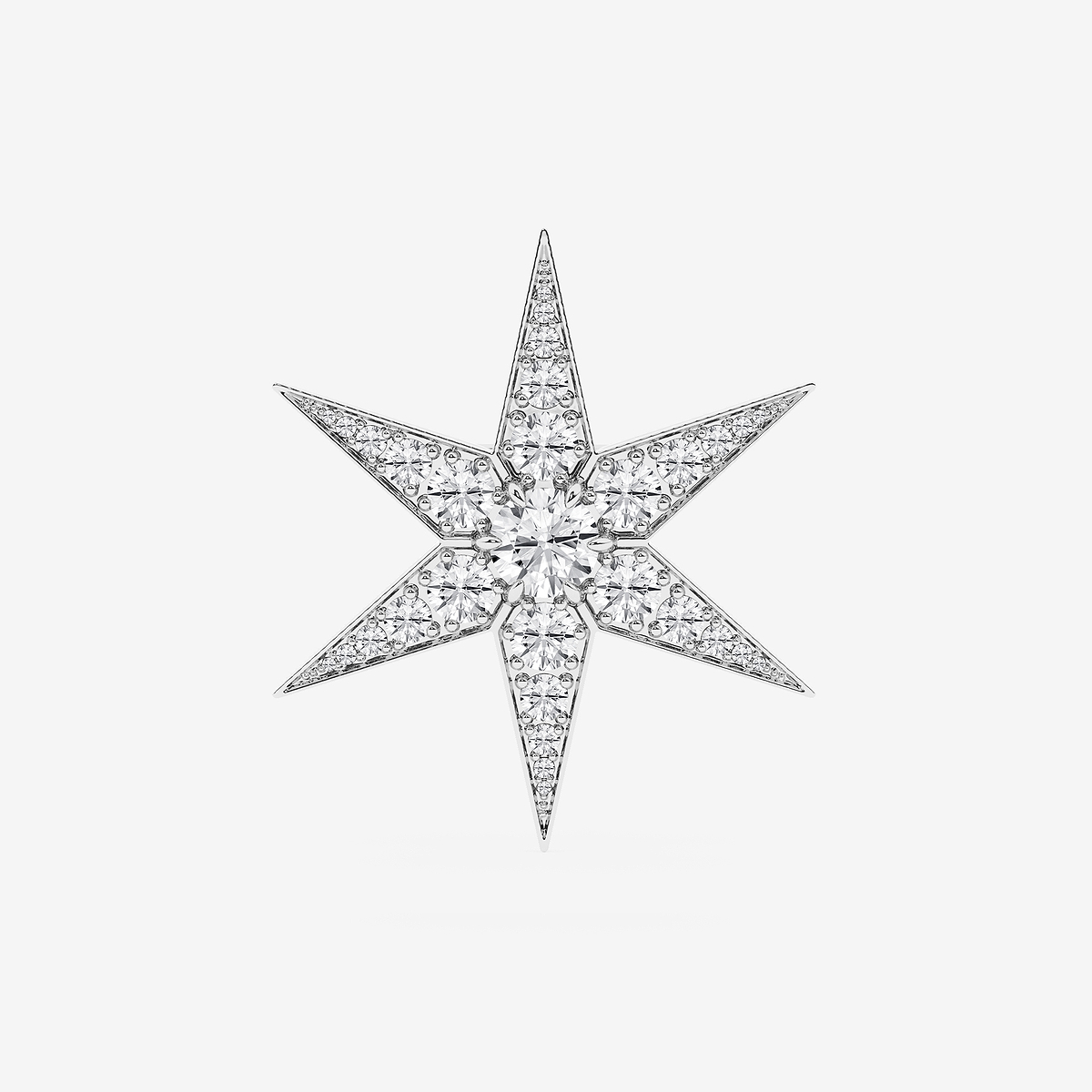 6 1/2 ctw Round Lab Grown Diamond Star Pin