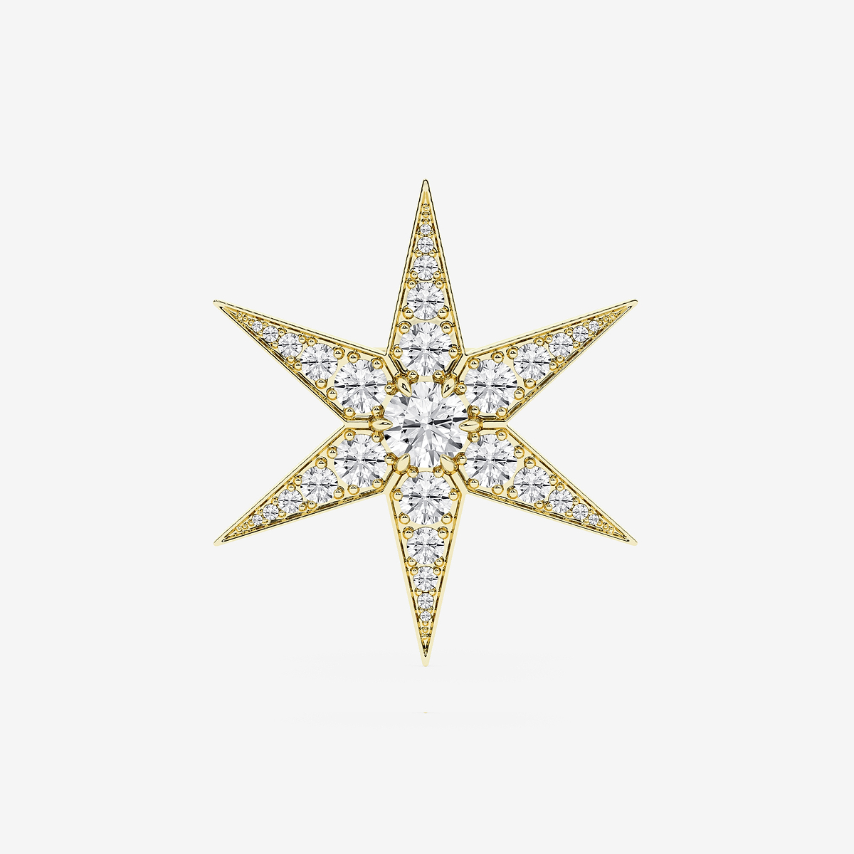 6 1/2 ctw Round Lab Grown Diamond Star Pin
