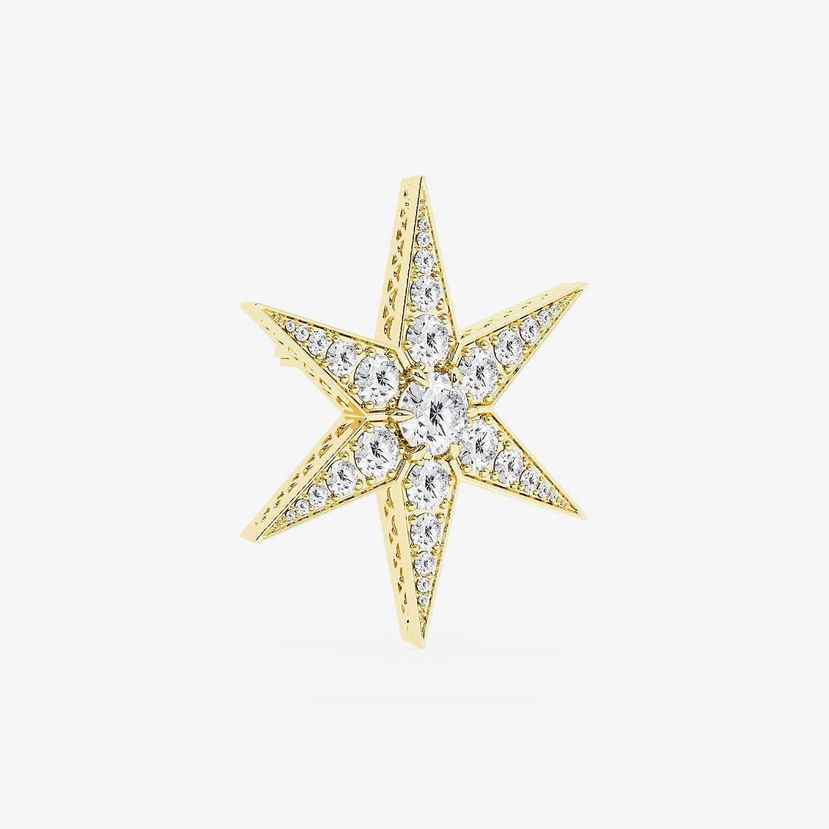 Additional Image 1 for  6 1/2 ctw Round Lab Grown Diamond Star Pin