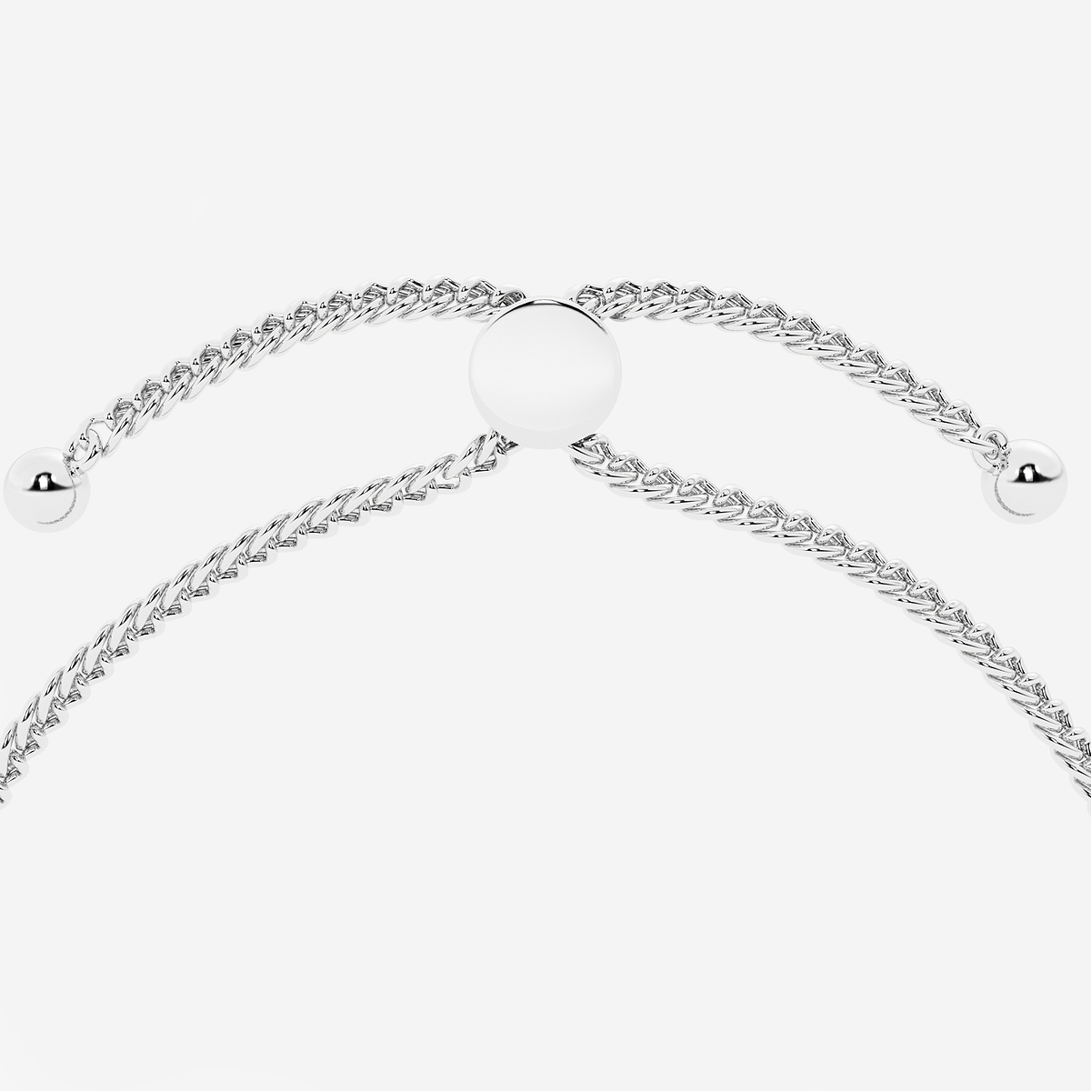 Additional Image 2 for  1/2 ctw Toi Et Moi Emerald and Round Bezel Bolo Bracelet - 8 Inches