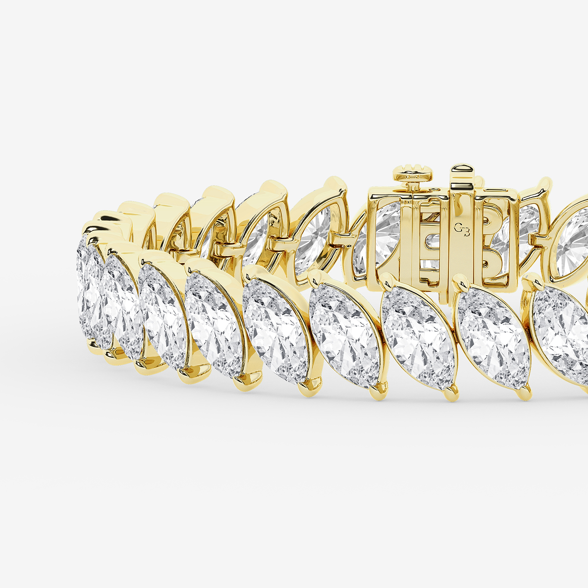 Additional Image 1 for  30 ctw Marquise Lab Grown Diamond Diagonal Tennis Bracelet - 7 Inches