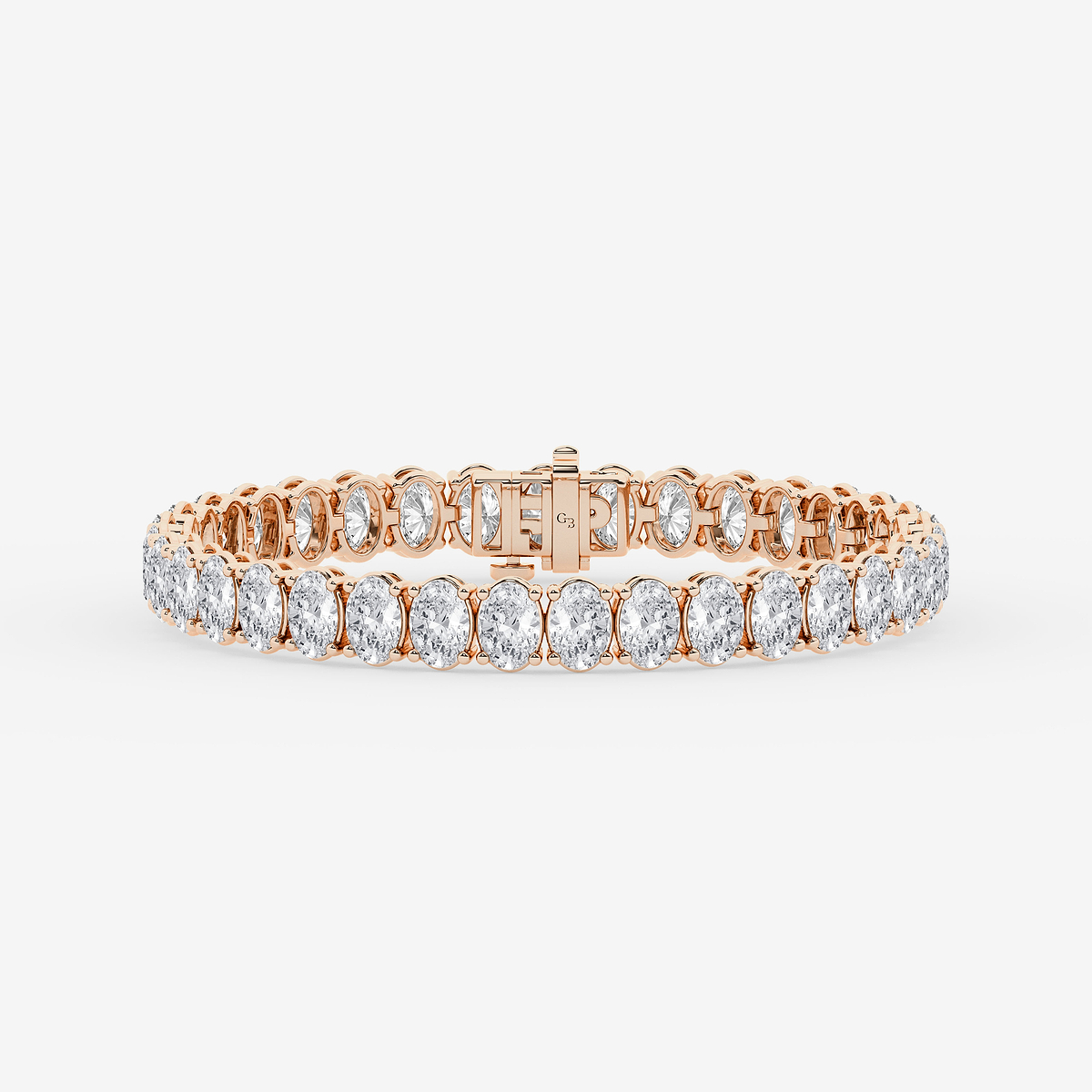 20 ctw Oval Lab Grown Diamond Tennis Bracelet - 6 Inches