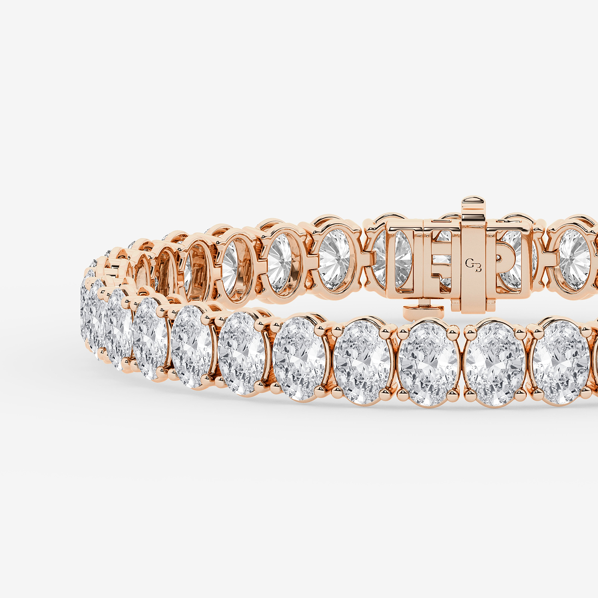 Additional Image 1 for  20 ctw Oval Lab Grown Diamond Tennis Bracelet - 6 Inches