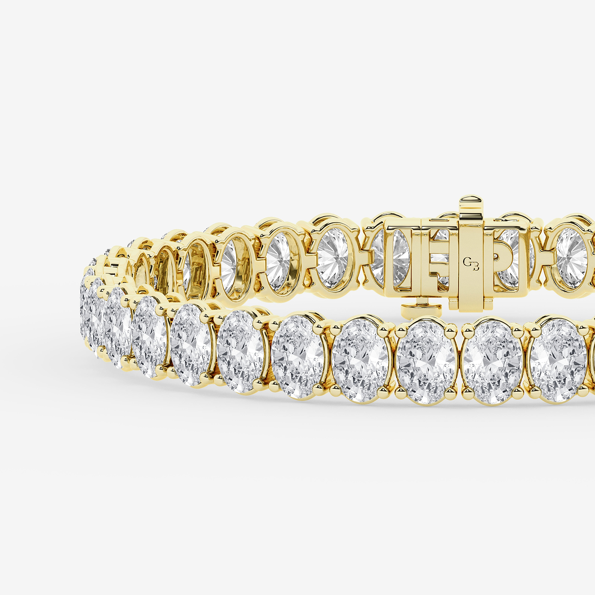 Additional Image 1 for  15 ctw Oval Lab Grown Diamond Tennis Bracelet - 7 Inches