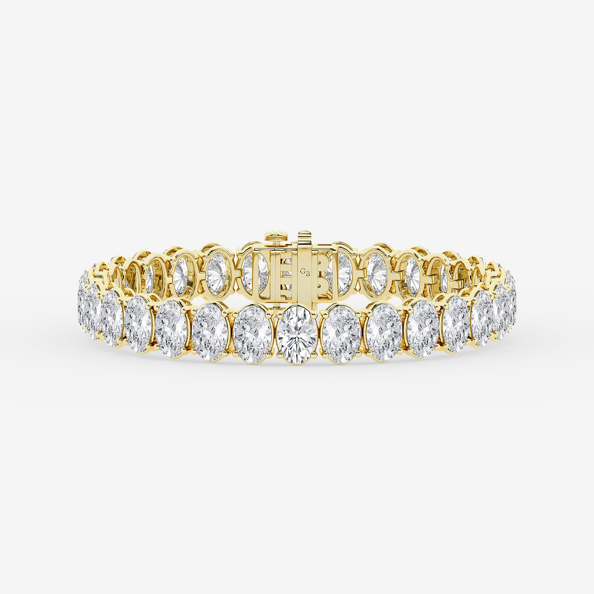 30 ctw Oval Lab Grown Diamond Tennis Bracelet - 7.5 Inches