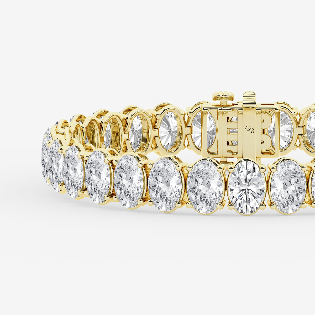 Additional Image 1 for  30 ctw Oval Lab Grown Diamond Tennis Bracelet - 7.5 Inches