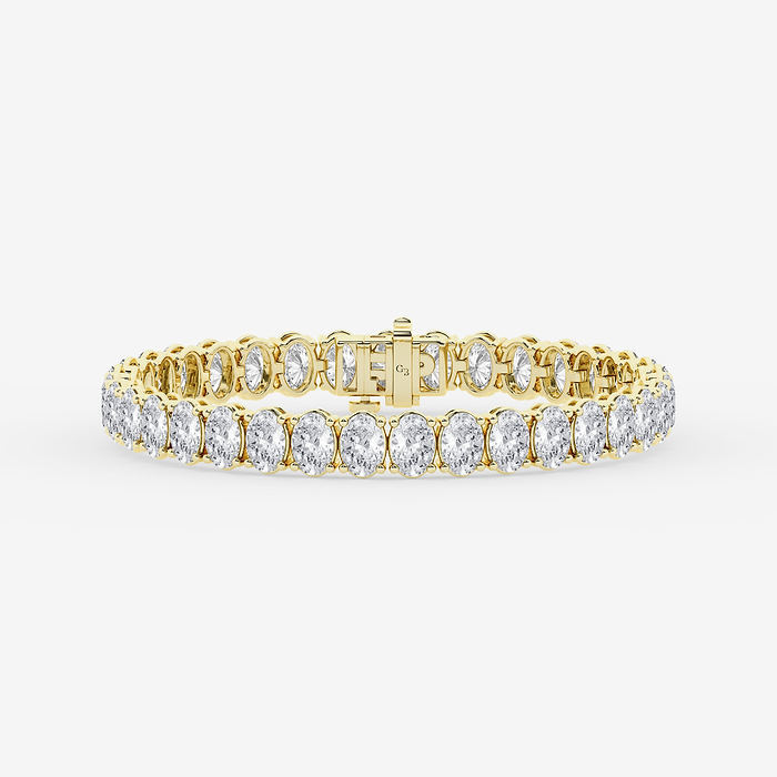 15 ctw Oval Lab Grown Diamond Tennis Bracelet - 7 Inches