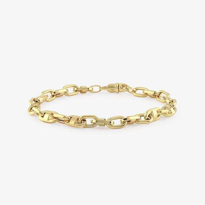 Plain Gold Anchor Link Bracelet