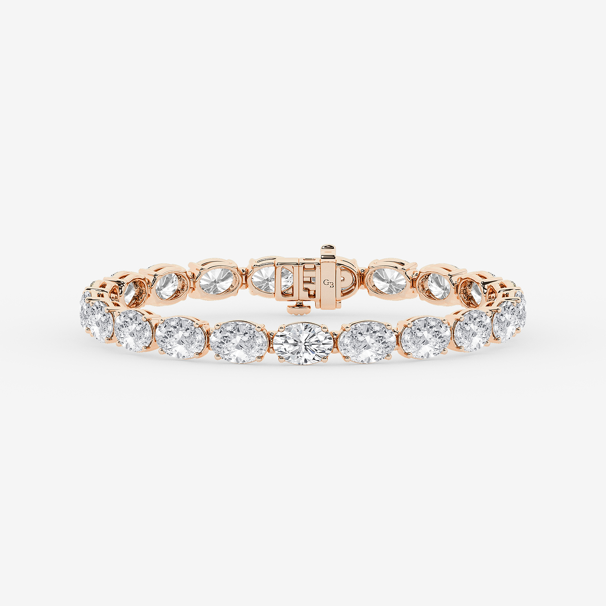 15 ctw Oval Lab Grown Diamond East-West Tennis Bracelet - 7.5 Inches